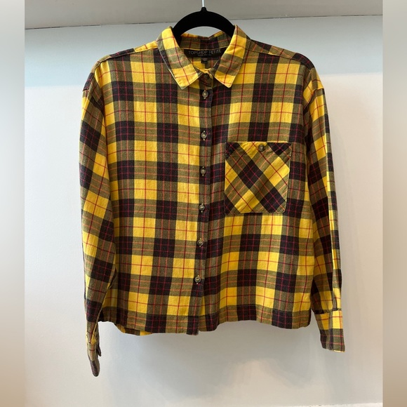 Topshop cropped checked shirt - Picture 1 of 2